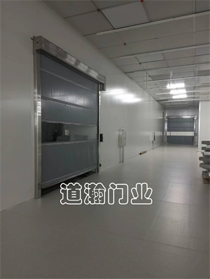 长虹电子快速门安装完毕交付业主
